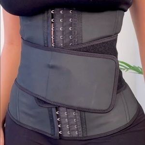 Black Latex waist trainer XLarge